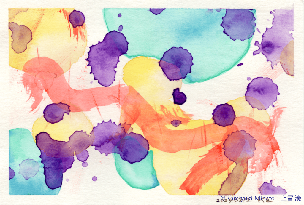 #88 抽象画 原画 はがき 今日のはがき絵 | 2024年2月 – 上雪 ｜ かみゆき ｜ Kamiyuki